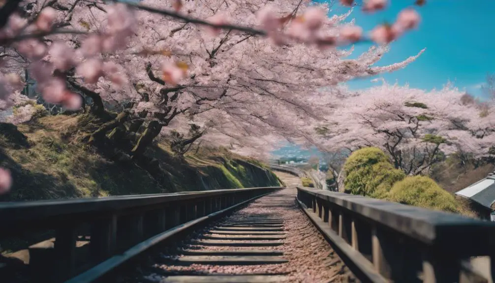 cherry blossoms bloom brightly