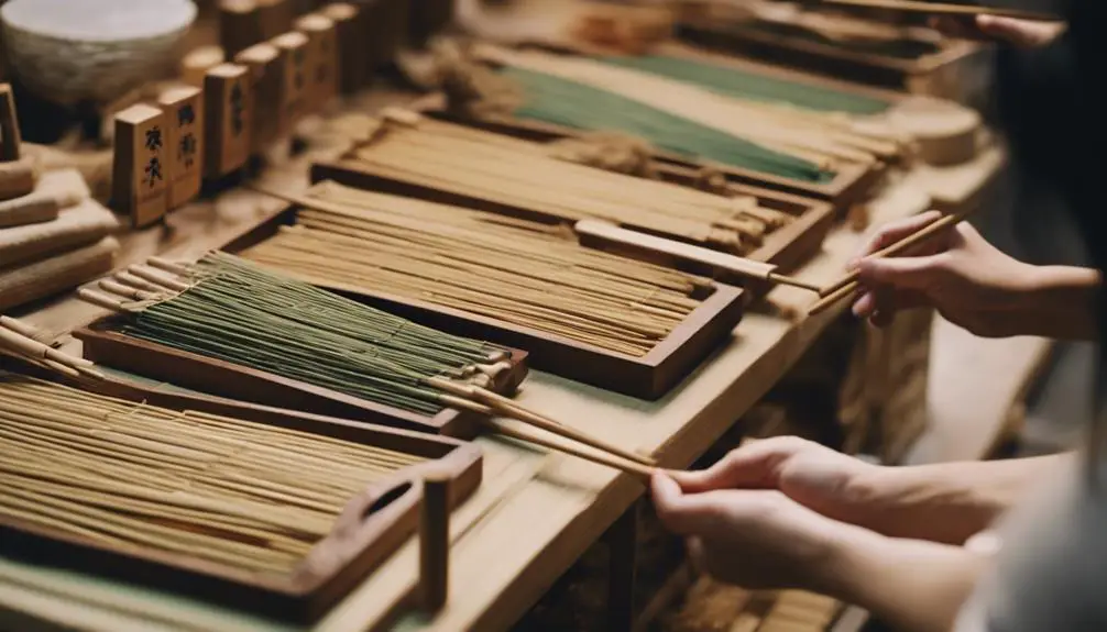 crafting buddhist incense sticks