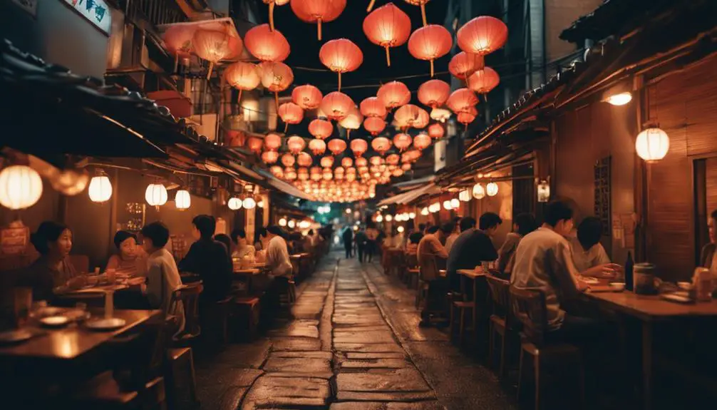 historic alleyway with food