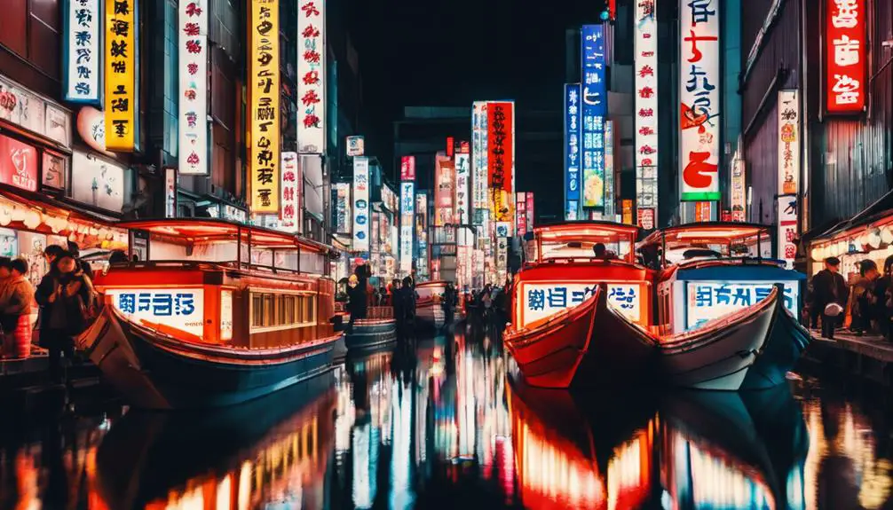 vibrant lights in osaka