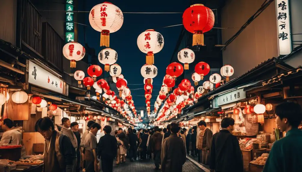 vibrant market in japan